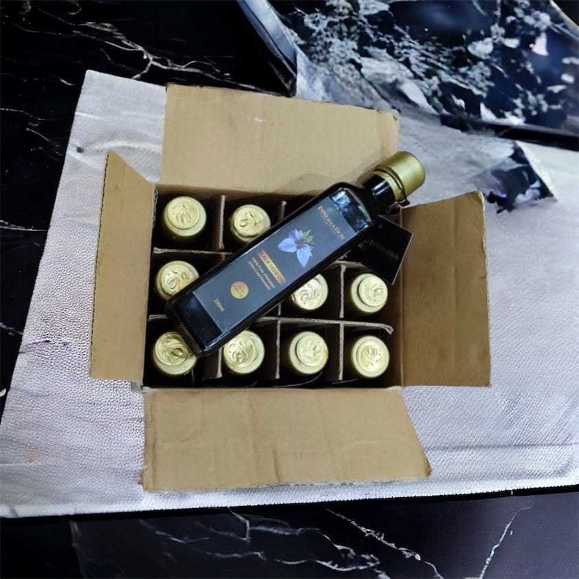 Ethiopian Black Seed Oil 250ml (Glass bottle) First Cold Pressed, Up to 7.8% Thymoquinone!