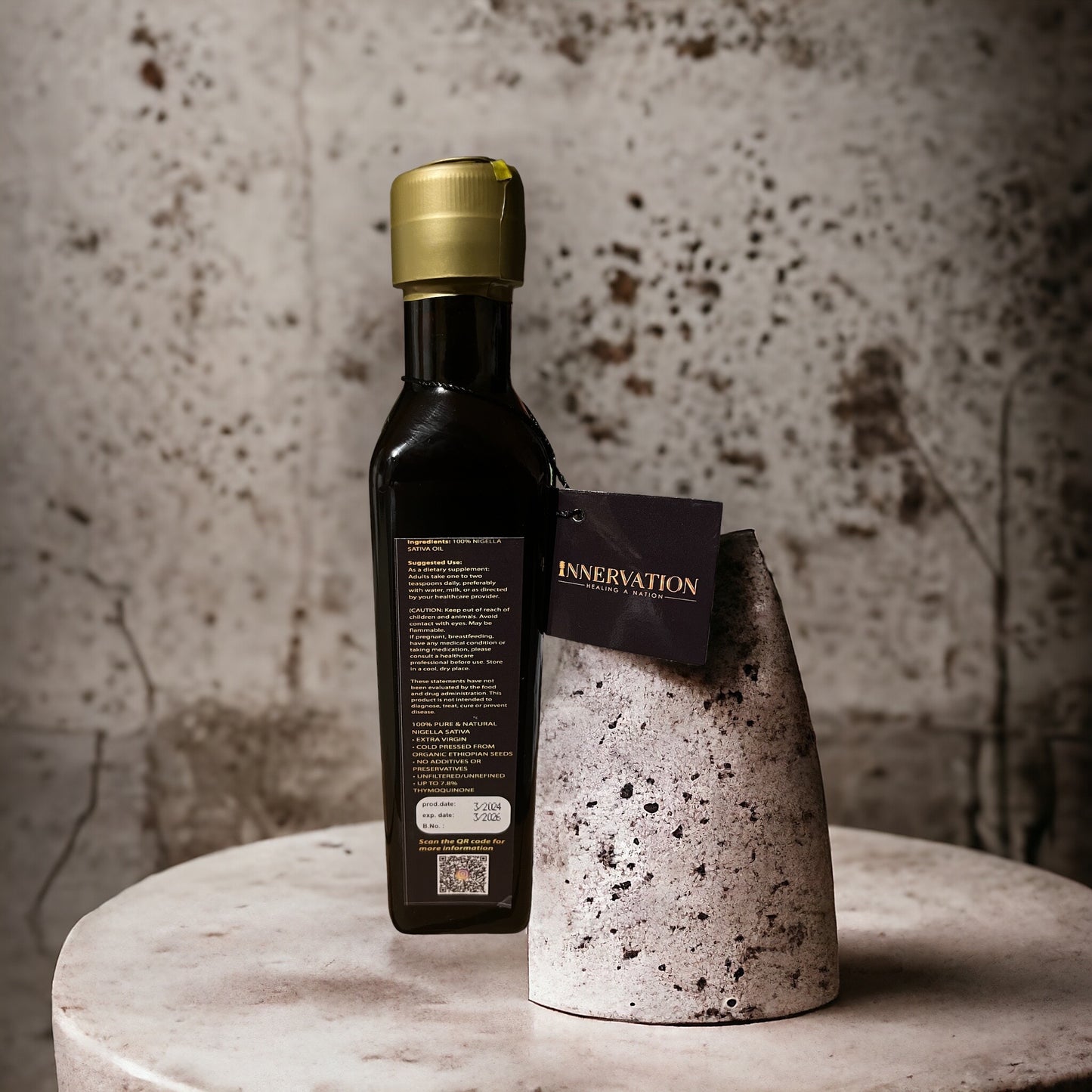 Ethiopian Black Seed Oil 250ml (Glass bottle) First Cold Pressed, Up to 7.8% Thymoquinone!